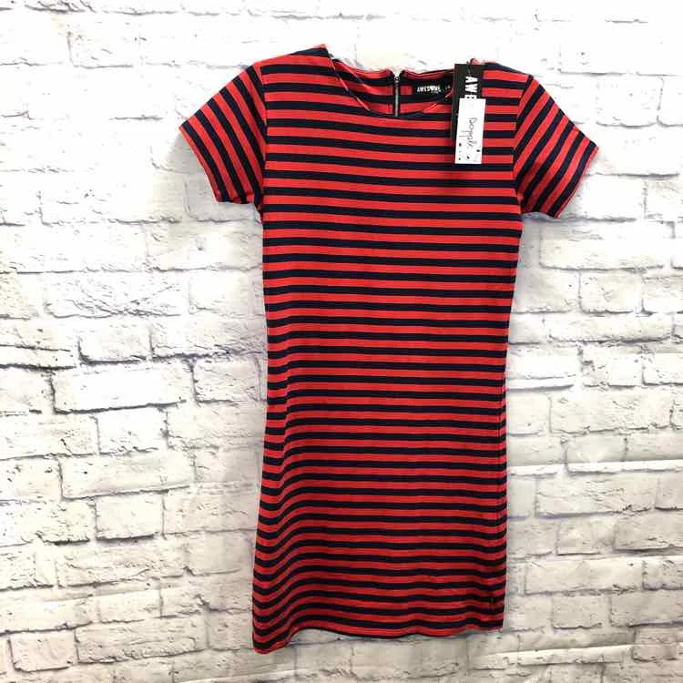 Discount Deals Awesome by Someone Stripe Size 16 Girls Dress