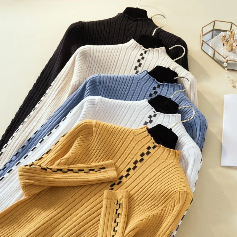 Super Sale Geometric Print Sweater Women Korean Style