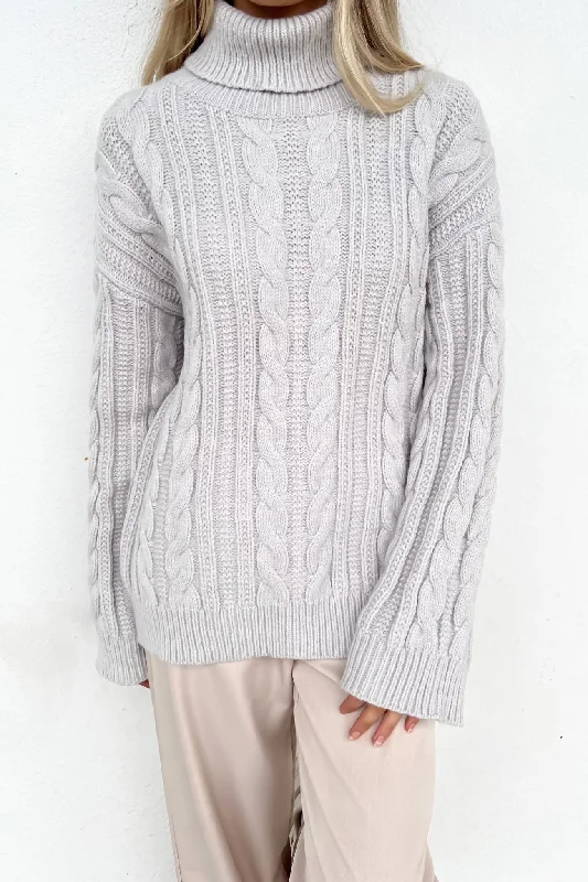 Savings Alert Taryn Roll Neck Knit Grey