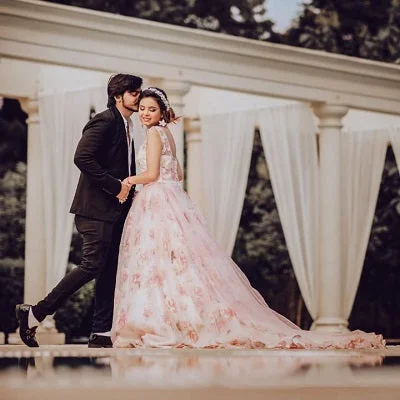 Extra Savings G210 (7), Light Pink Floral Ball Gown with Trail, Size (XS-30 to 4XL -48) Extra Savings G210 (7), Light Pink Floral Ball Gown with Trail, Size (XS-30 to 4XL -48)