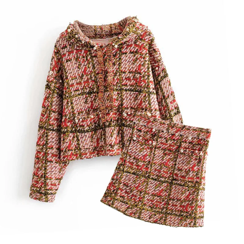 Savings Galore Elegant Two Piece Women Set Winter Knitted
