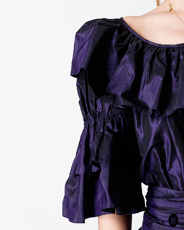 Online Specials 1970s Saint Laurent Rive Gauche Silk Gown M