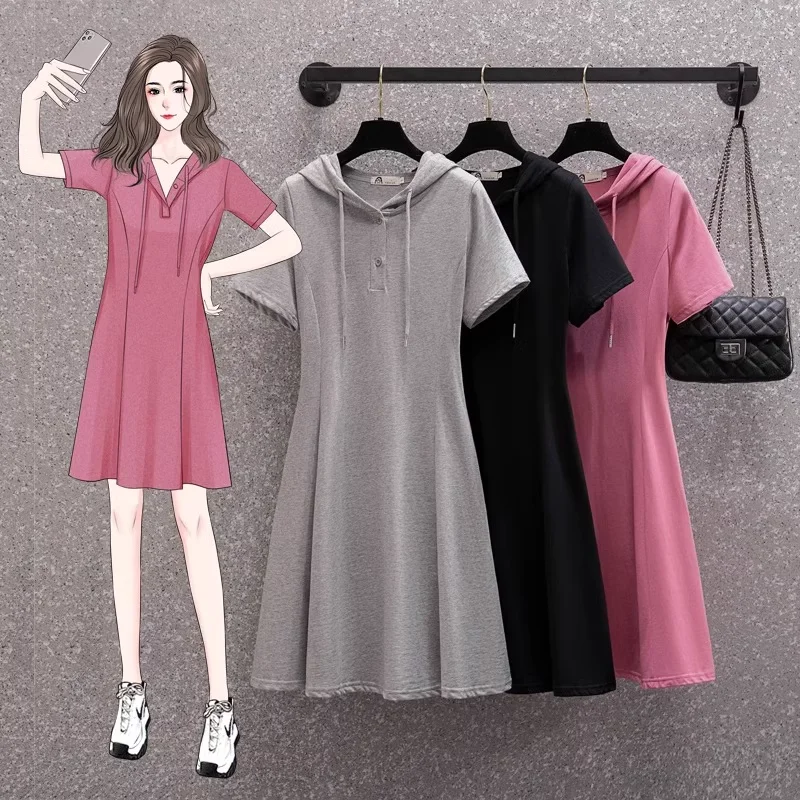 Limited Stock Plus Size T Shirt Hoody Dress