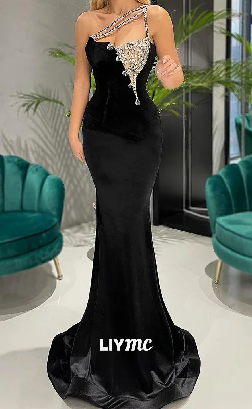Price Smash LP2221 - Sweetheart Sleeveless Appliques Beaded Sheer Mermaid Prom Dress