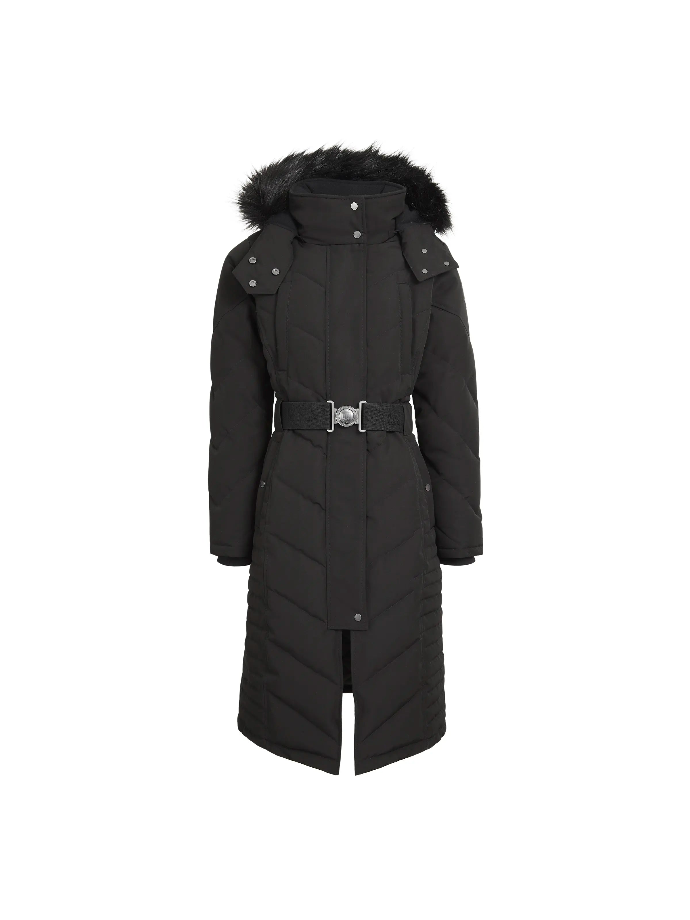 Super Sale Charlotte Padded Longline Coat - Black
