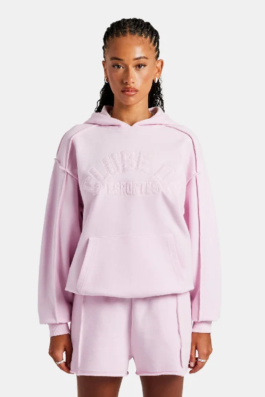Exclusive Offers Overlock Oversized Hoodie - Pink