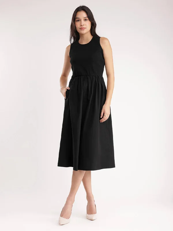 Super Sale Cotton Dress - Black