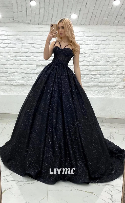 Instant Discount LP629 - A Line V Neck Sparkly Sequins Long Prom Party Dress With Sweep Train Instant Discount LP629 - A Line V Neck Sparkly Sequins Long Prom Party Dress With Sweep Train