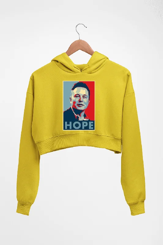 Anniversary Sale Elon Musk Hope Crop HOODIE FOR WOMEN