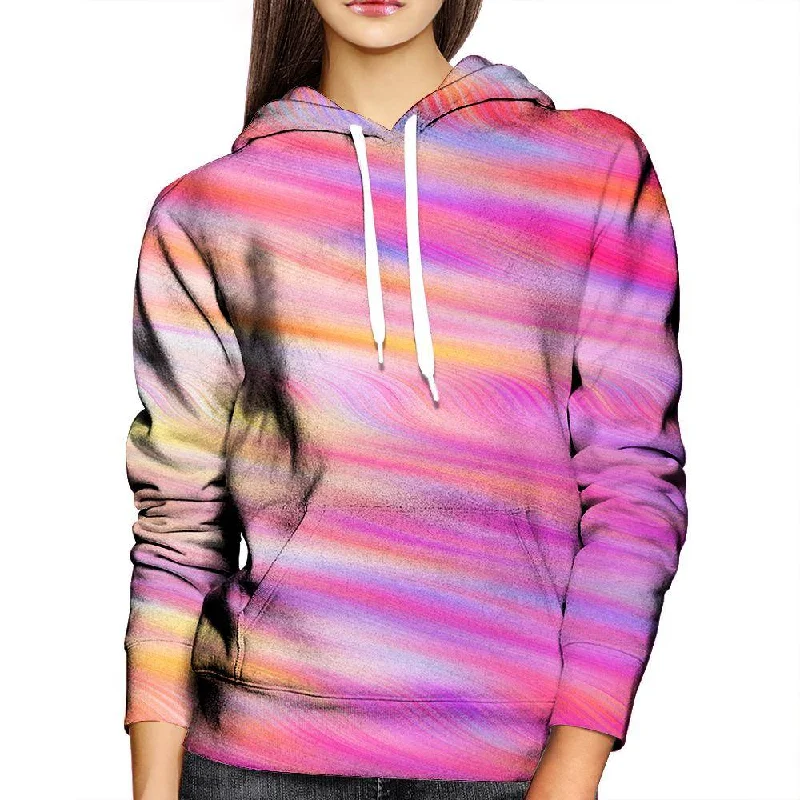 Steals and Deals Pink Flow Womens Hoodie