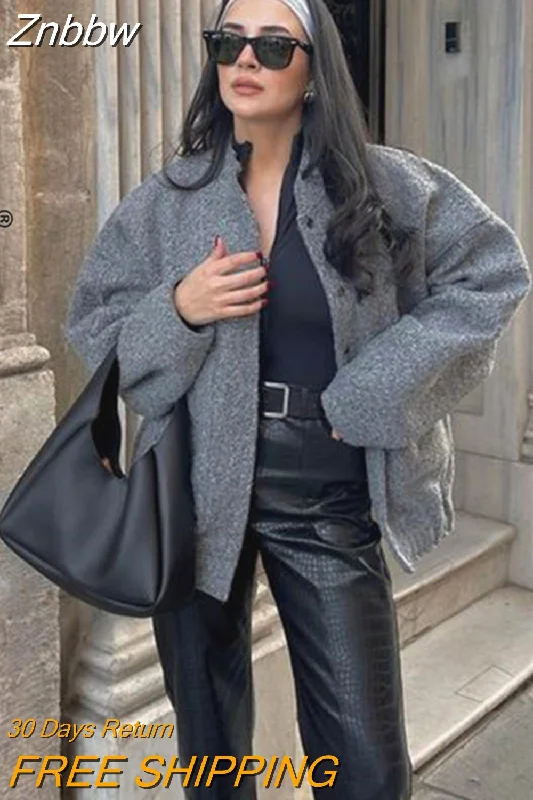 New Markdowns Znbbw TRAF 2023 Spring Warm Gray Jacket Women Outerwear With Button Autumn Bomber Jacket Coat Women Winter Coat Top women New Markdowns Znbbw TRAF 2023 Spring Warm Gray Jacket Women Outerwear With Button Autumn Bomber Jacket Coat Women Winter Coat Top women