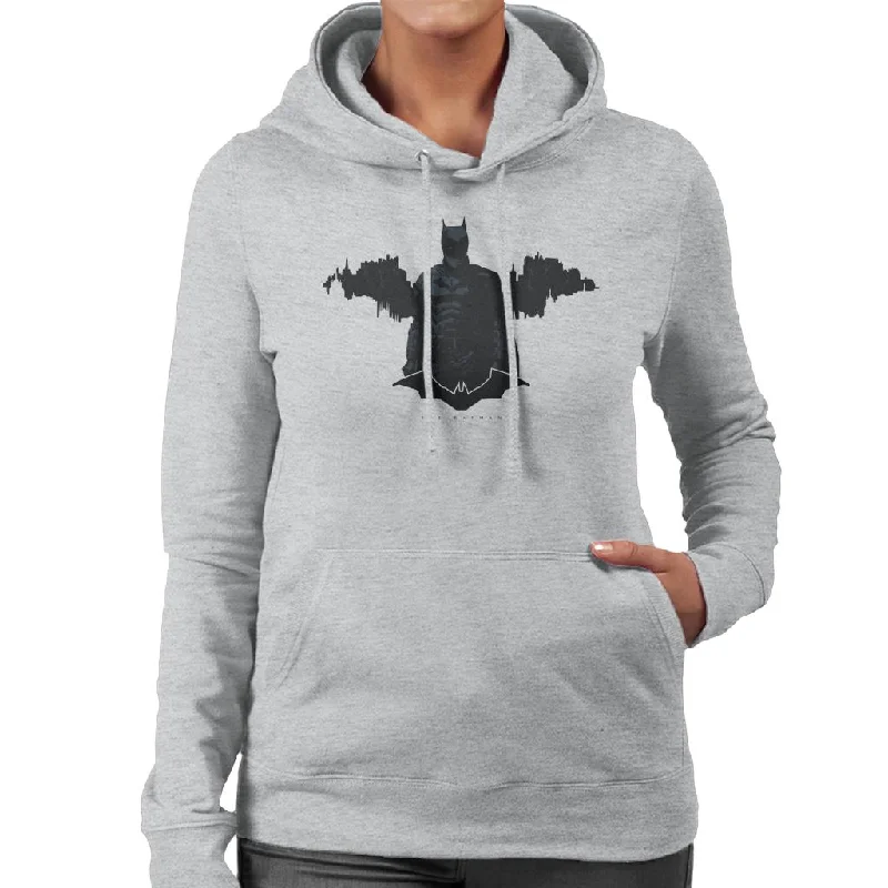Early Access The Batman Logo Gotham City Backdrop Women's Hooded Sweatshirt