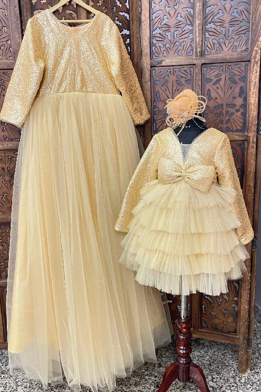 Fantastic Offers Gold Elegance Mom Daughter Set