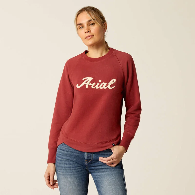Savings Alert Women's Ariat Benicia Sweatshirt - Burnt Russet