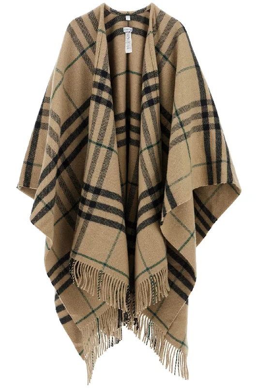 Low Prices BURBERRY ered cape in wool and cashmere by cate