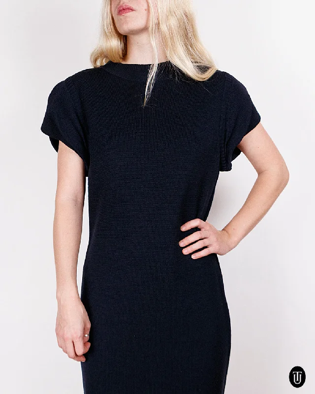 Final Sale 1980s Gianni Versace Navy T-shirt Dress S