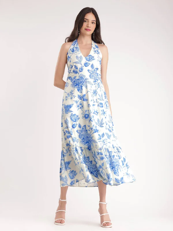 Can't Be Beat Floral Tiered Dress - Off White