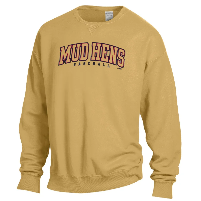 Instant Savings Toledo Mud Hens Gold Hens Comfort Wash Crewneck Sweatshirt