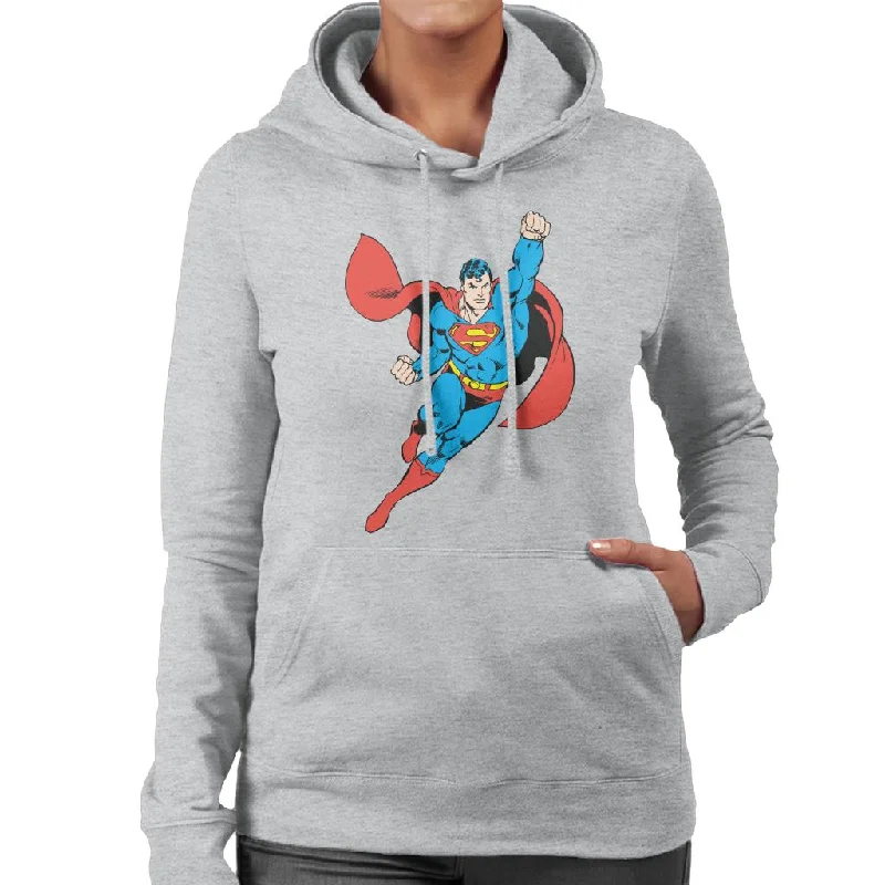 Instant Discount Superman To The Rescue Women's Hooded Sweatshirt