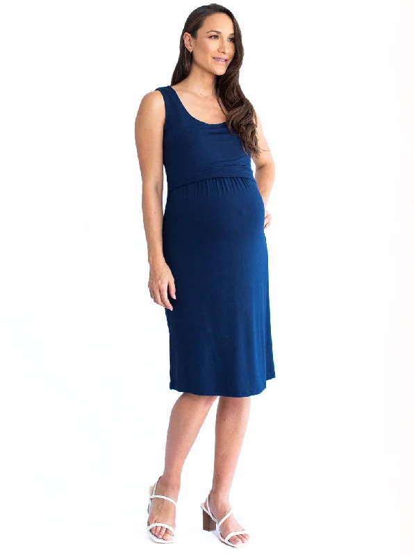 New Deals Maternity & Nursing Sleeveless Dress in Black or Navy