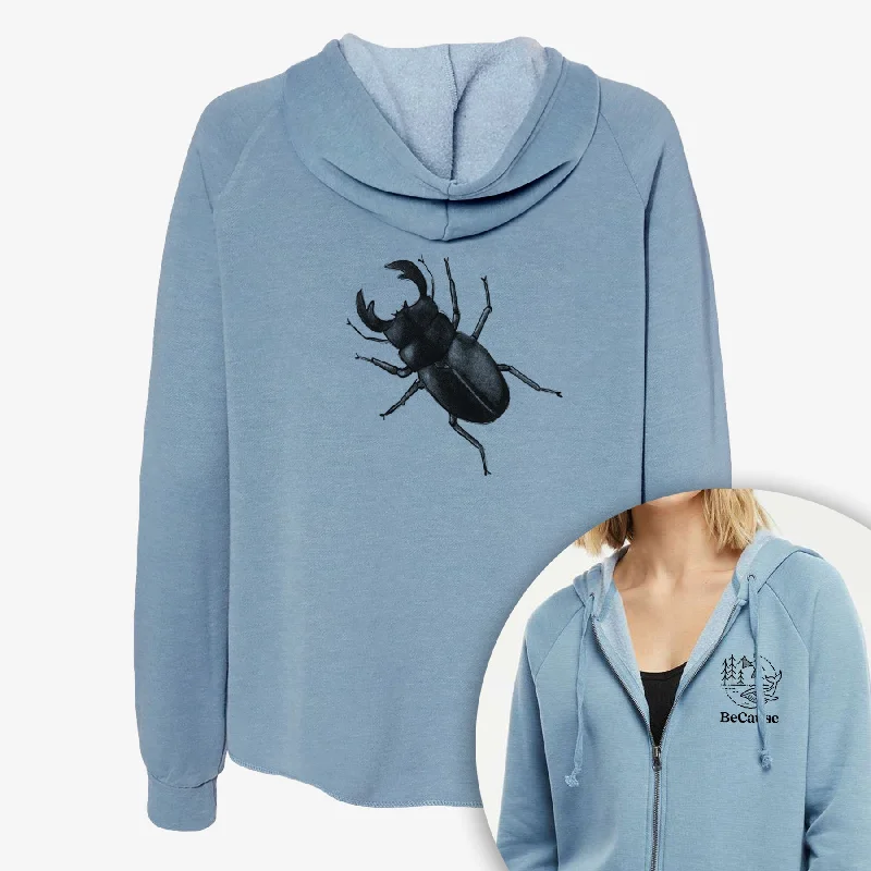 Dorcus titanus - Giant Stag Beetle - Women's Cali Wave Zip-Up Sweatshirt