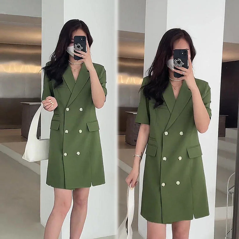 Price Cut Plus Size Blazer Shirt Dress
