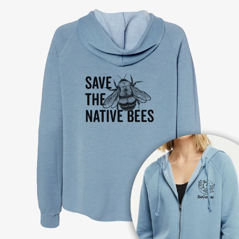 Save the Native Bees - Women's Cali Wave Zip-Up Sweatshirt