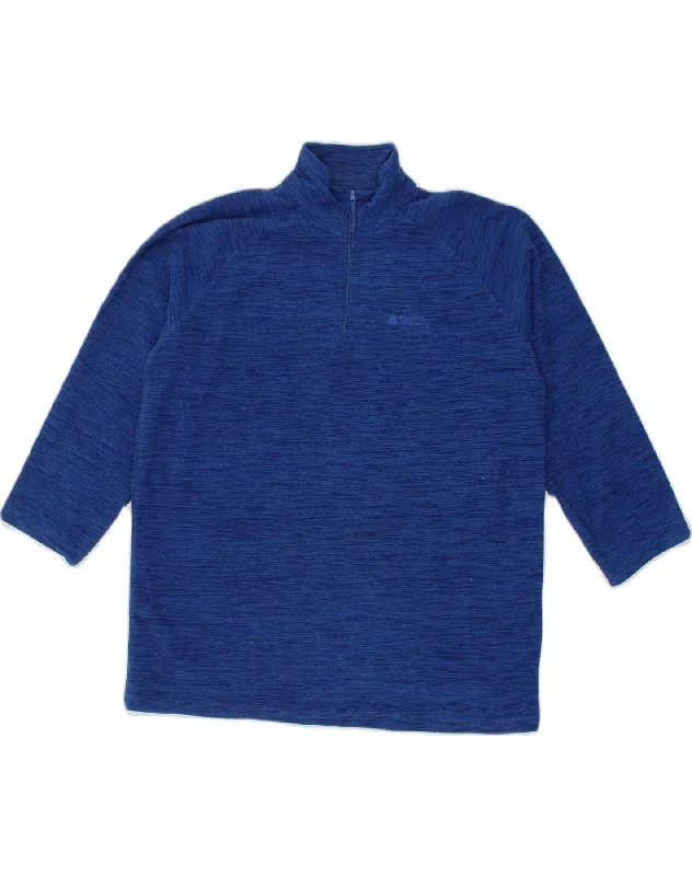 YEAR-End Clearance MOUNTAIN WAREHOUSE Womens Zip Neck Fleece Jumper UK 18 XL Blue Flecked