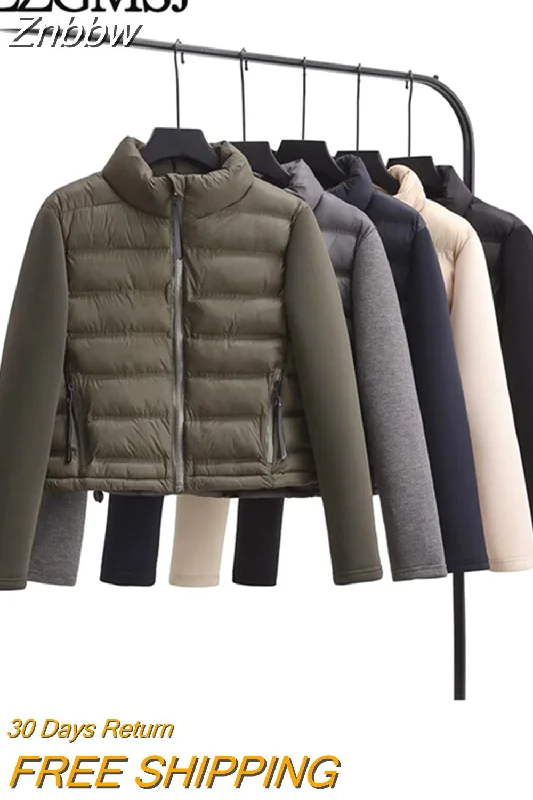 Blowout Sale Znbbw TRAF Patchwork Autumn Winter Coat Women 2023 Vintage Slim Solid Short Parkas Chic Casual Zippers Stand Collar Jackets Blowout Sale Znbbw TRAF Patchwork Autumn Winter Coat Women 2023 Vintage Slim Solid Short Parkas Chic Casual Zippers Stand Collar Jackets