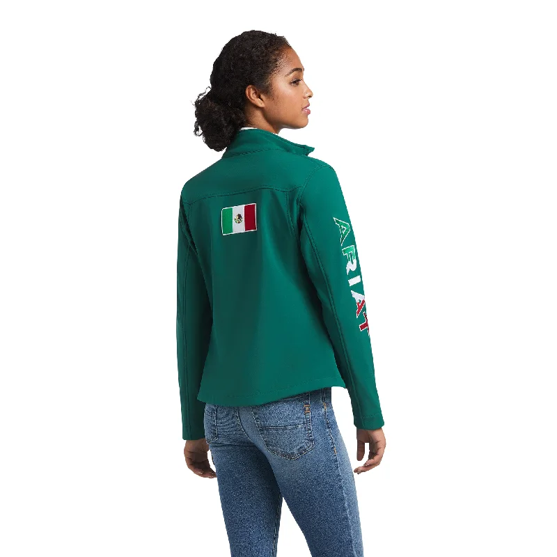 Act Fast Ariat® Ladies Classic Team Verde Softshell Mexico Jacket 10039460