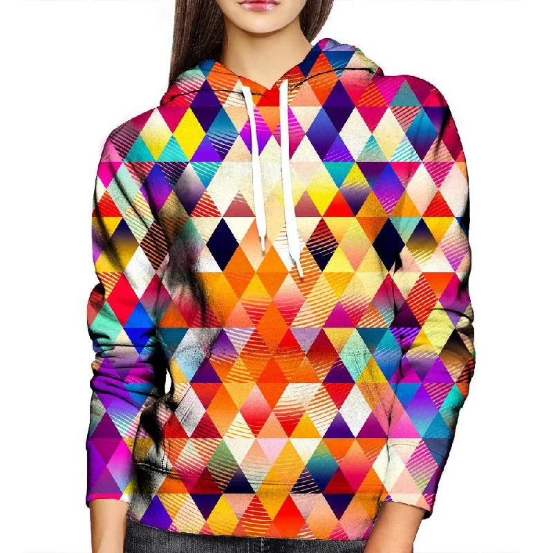 Triangles Womens Hoodie