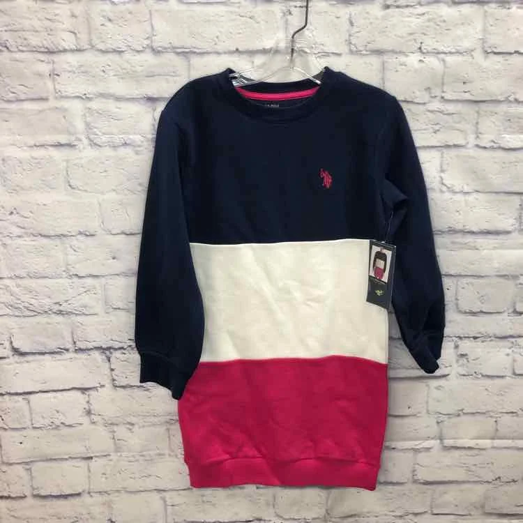 YEAR-End Clearance US Polo Assn Stripe Size 7 Girls Dress