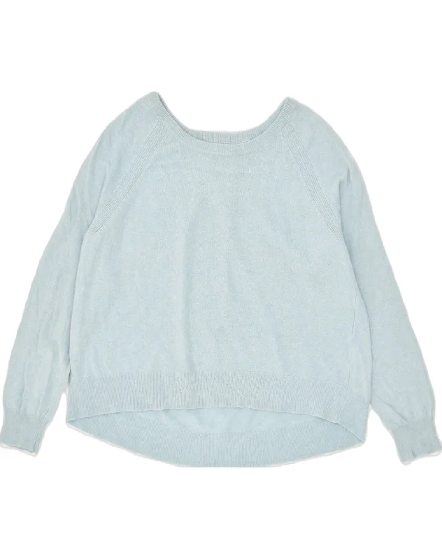 Buy Now BANANA REPUBLIC Womens Crop Sweatshirt Jumper UK 16 Large Blue Wool