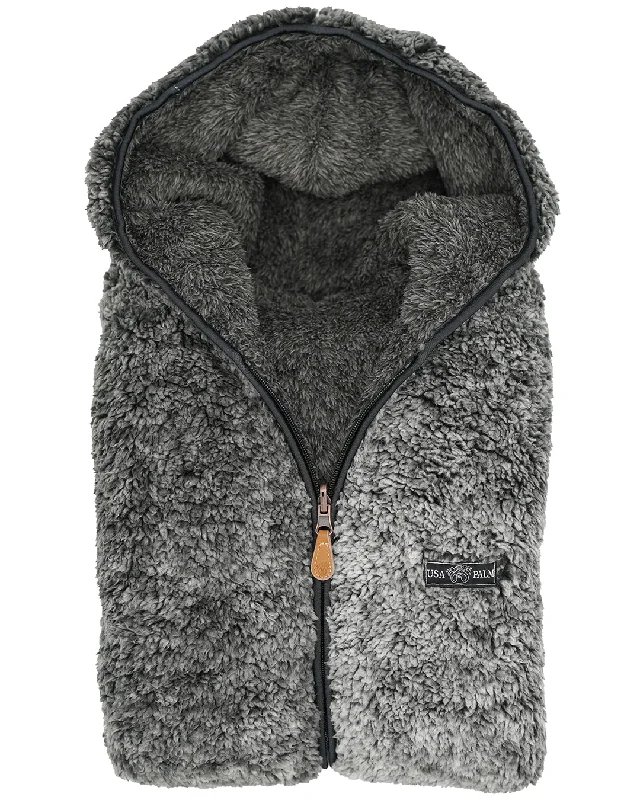 Super Deal Reversible Sherpa Full Zip Hoodie