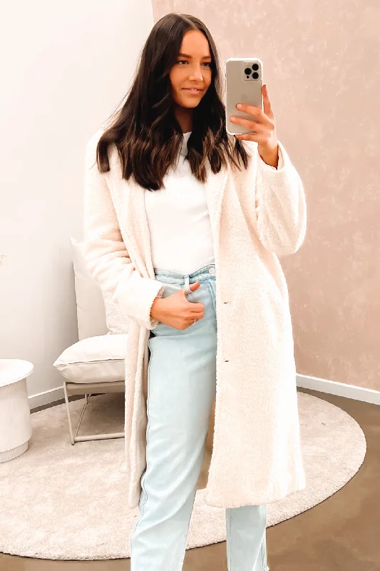Midnight Sale Francesca Teddy Coat Vintage White