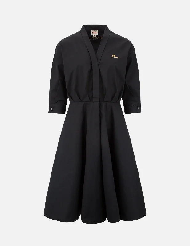 Price Reduction V-neck Flare Dress
