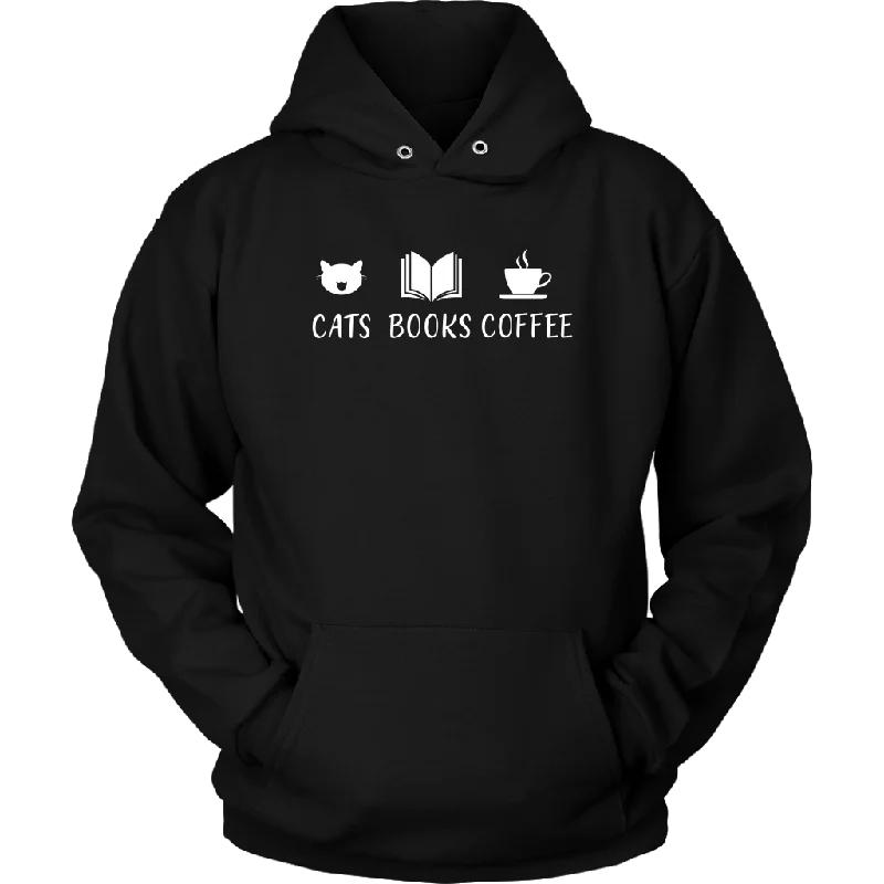 Major Savings "Cats Books Coffee" Hoodie