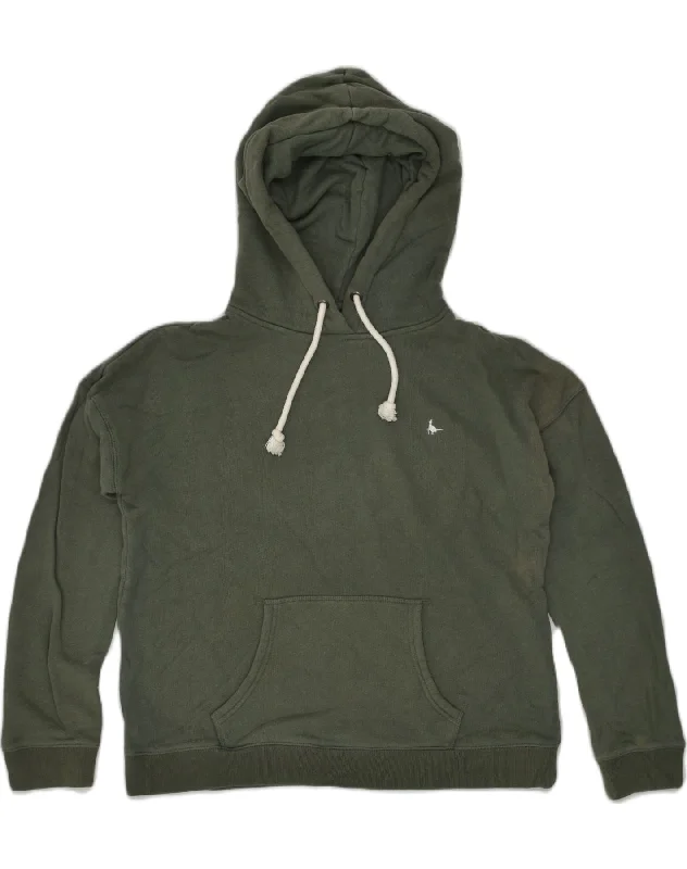 Blowout Sale JACK WILLS Womens Hoodie Jumper UK 10 Small Green Cotton