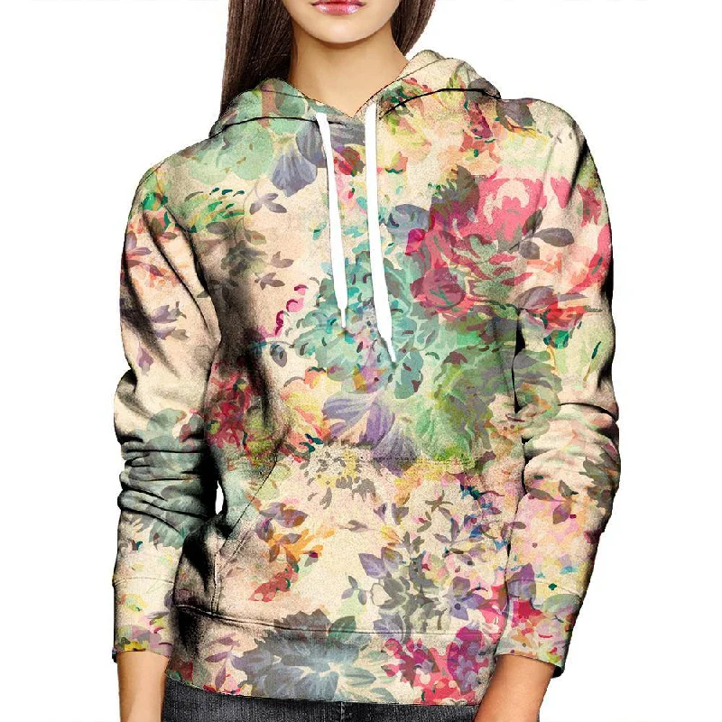 Act Fast Flower Abstraction Womens Hoodie