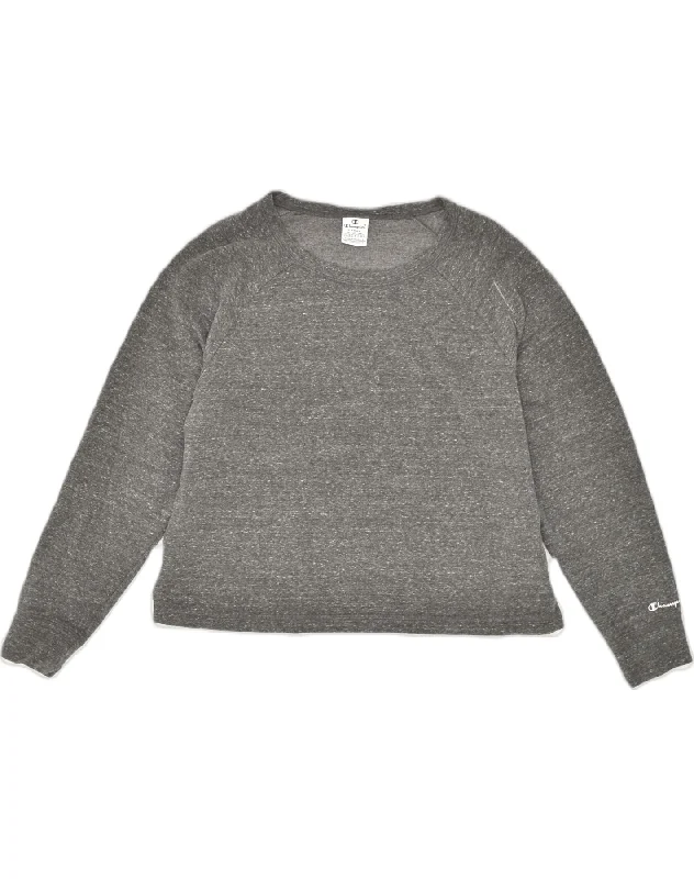Price Rollback CHAMPION Womens Sweatshirt Jumper UK 16 Large Grey Cotton