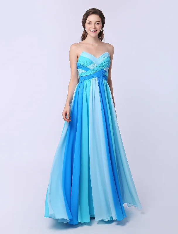 Bonus Savings Stunning Multicolor A-line Chiffon evening dress with Sweetheart Neck Criss-Cross Bonus Savings Stunning Multicolor A-line Chiffon evening dress with Sweetheart Neck Criss-Cross