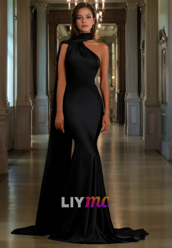 Buy More, Save More LP514 - Mermaid/Trumpet One Shoulder Satin Long Prom Evening Dress Buy More, Save More LP514 - Mermaid/Trumpet One Shoulder Satin Long Prom Evening Dress