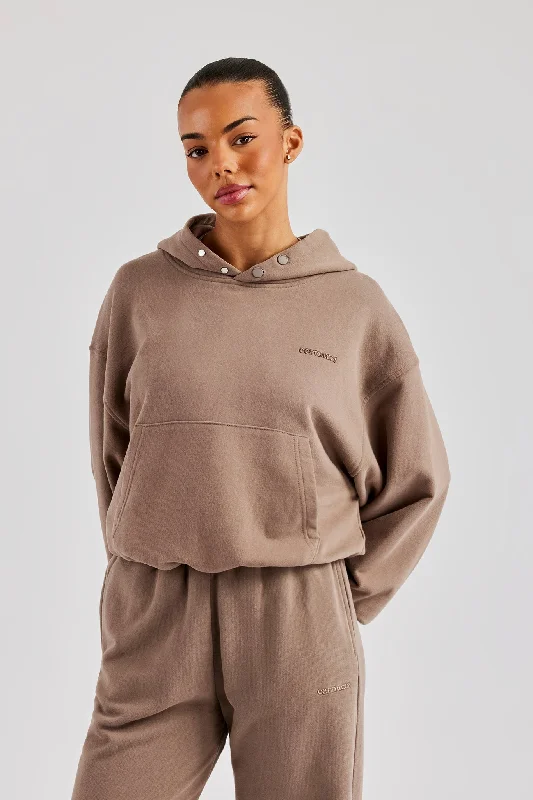 Early Bird Discount Cernucci Boxy Hoodie - Taupe