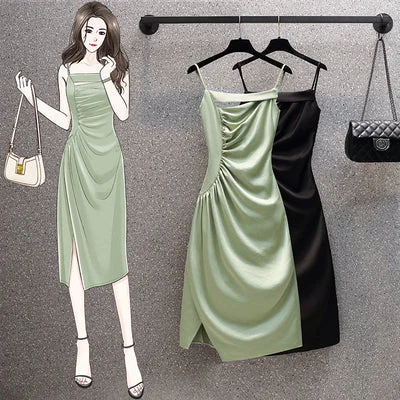 Early Access Plus Size Party Drape Sleeveless Dress