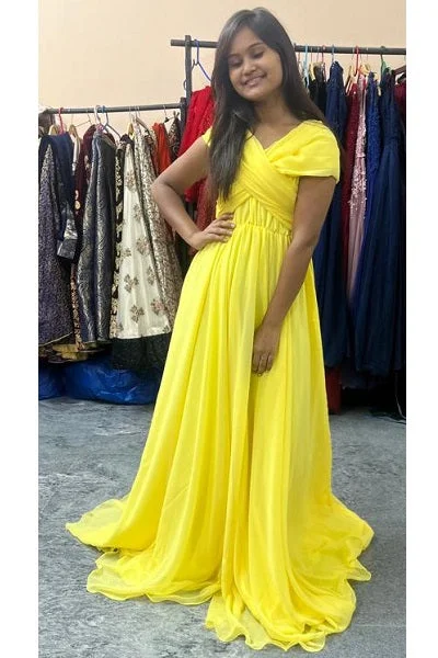 Can't Miss G622, Yellow Pre Wedding Shoot  Gown, Size (All)