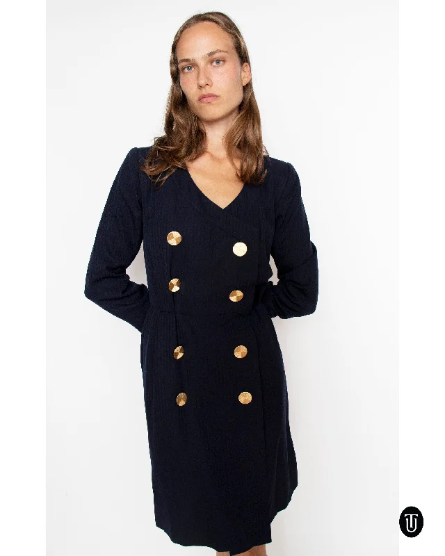 New Markdowns 1980s Yves Saint Laurent Rive Gauche double breasted short dress S