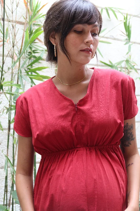 Weekend Deal Layla Nursing Dress        (Barn Red)