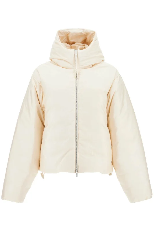 Steals and Deals JIL SANDER short down jacket in habotai silk blend