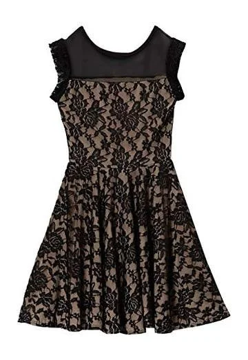 Must-Have Deals KIDS SLEEVELESS COMFORTABLE LACE SKATER DRESS
