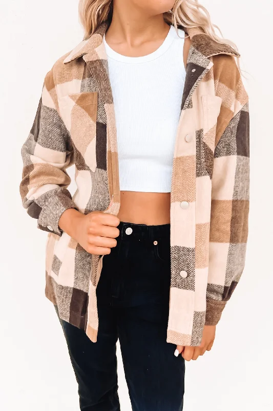 Final Sale Maisy Shacket Brown